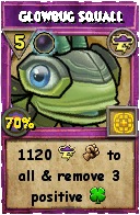 Wizard101 Storm spell card: Glowbug Squall, Spell ID 7901