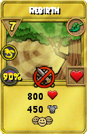 Wizard101 Life spell card: Rebirth, Spell ID 7906