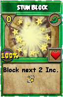Wizard101 Life spell card: Stun Block, Spell ID 7929