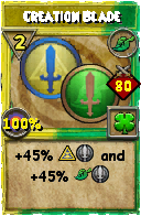Wizard101 Life spell card: Creation Blade, Spell ID 7931
