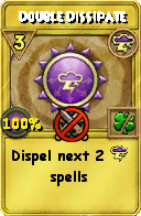 Wizard101 Storm spell card: Double Dissipate, Spell ID 7955