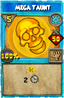 Wizard101 Ice spell card: Mega Taunt, Spell ID 7965