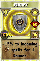 Wizard101 Star spell card: Fortify, Spell ID 7976