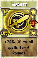 Wizard101 Star spell card: Magnify, Spell ID 7980
