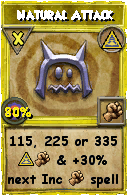 Wizard101 Myth spell card: Natural Attack, Spell ID 7981