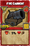 Wizard101 Fire spell card: Fire Cannon!, Spell ID 7986