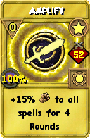 Wizard101 Star spell card: Amplify, Spell ID 7984