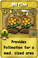 Wizard101 Gardening spell card: Bee Team, Spell ID 7863