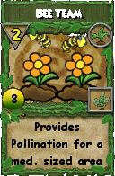 Wizard101 Gardening spell card: Bee Team, Spell ID 7926