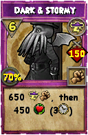 Wizard101 Storm spell card: Dark & Stormy, Spell ID 7846