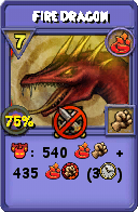 Wizard101 Fire spell card: Fire Dragon, Spell ID 7948