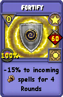 Wizard101 Star spell card: Fortify, Spell ID 7979
