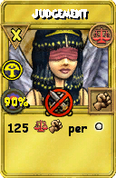 Wizard101 Balance spell card: Judgement, Spell ID 7273