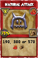 Wizard101 Fire spell card: Natural Attack, Spell ID 7741