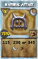 Wizard101 Moon spell card: Natural Attack, Spell ID 7526
