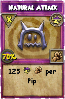 Wizard101 Storm spell card: Natural Attack, Spell ID 7523