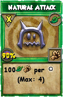 Wizard101 Life spell card: Natural Attack, Spell ID 7294