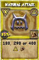 Wizard101 Myth spell card: Natural Attack, Spell ID 7468