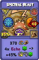 Wizard101 Balance spell card: Spectral Blast, Spell ID 7978