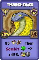 Wizard101 Storm spell card: Thunder Snake, Spell ID 7754