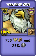 Wizard101 Storm spell card: Wrath of Zeus, Spell ID 7561