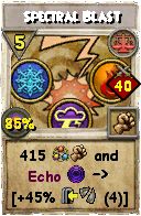 Wizard101 Balance spell card: Spectral Blast, Spell ID 8003