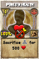 Wizard101 Balance spell card: Purloin Health, Spell ID 8006