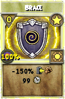 Wizard101 Star spell card: Brace, Spell ID 8009