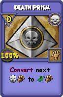 Wizard101 Death spell card: Death Prism, Spell ID 8034