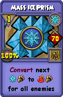 Wizard101 Ice spell card: Mass Ice Prism, Spell ID 8059