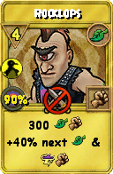 Wizard101 Life spell card: Rocklops, Spell ID 8067