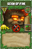 Wizard101 Gardening spell card: Scion of Fire, Spell ID 8101