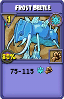 Wizard101 Ice spell card: Frost Beetle, Spell ID 8104
