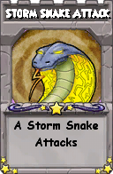 Wizard101 School 16 spell card: Storm Snake Attack, Spell ID 8105