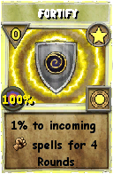 Wizard101 Star spell card: Fortify, Spell ID 8120