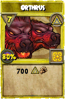 Wizard101 Myth spell card: Orthrus, Spell ID 8130