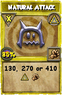 Wizard101 Myth spell card: Natural Attack, Spell ID 8131
