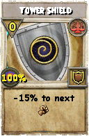 Wizard101 Balance spell card: Tower Shield, Spell ID 8132