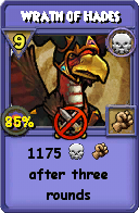 Wizard101 Death spell card: Wrath of Hades, Spell ID 8145