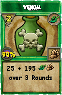 Wizard101 Life spell card: Venom, Spell ID 8149