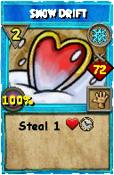 Wizard101 Ice spell card: Snow Drift, Spell ID 8159