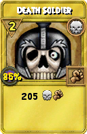 Wizard101 Death spell card: Death Soldier, Spell ID 8168