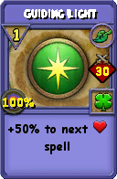 Wizard101 Life spell card: Guiding Light, Spell ID 8183