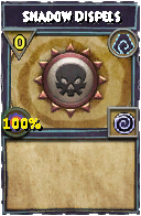Wizard101 Shadow spell card: Shadow Dispels, Spell ID 8190