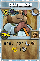 Wizard101 Moon spell card: Shatterhorn, Spell ID 8198