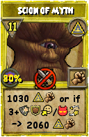 Wizard101 Myth spell card: Scion of Myth, Spell ID 8207