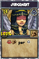 Wizard101 Shadow spell card: Judgement, Spell ID 8223