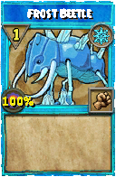 Wizard101 Ice spell card: Frost Beetle, Spell ID 8227