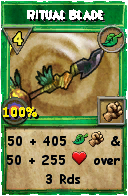 Wizard101 Life spell card: Ritual Blade, Spell ID 8229