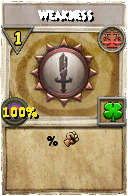 Wizard101 Balance spell card: Weakness, Spell ID 8275